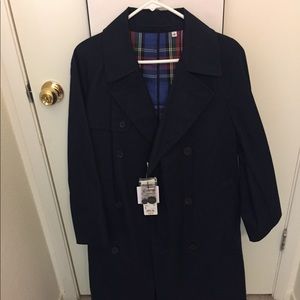 Uniqlo JW Anderson Navy Trench Coat Size Small